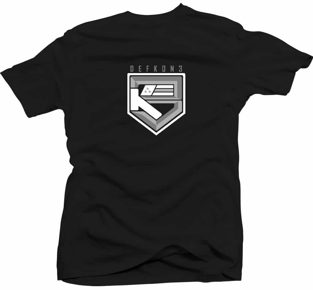Defkon3 Shield T-Shirt - Black